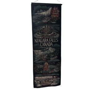 Niagara Falls Canada Vintage Souvenir Velvet Wall Hanging